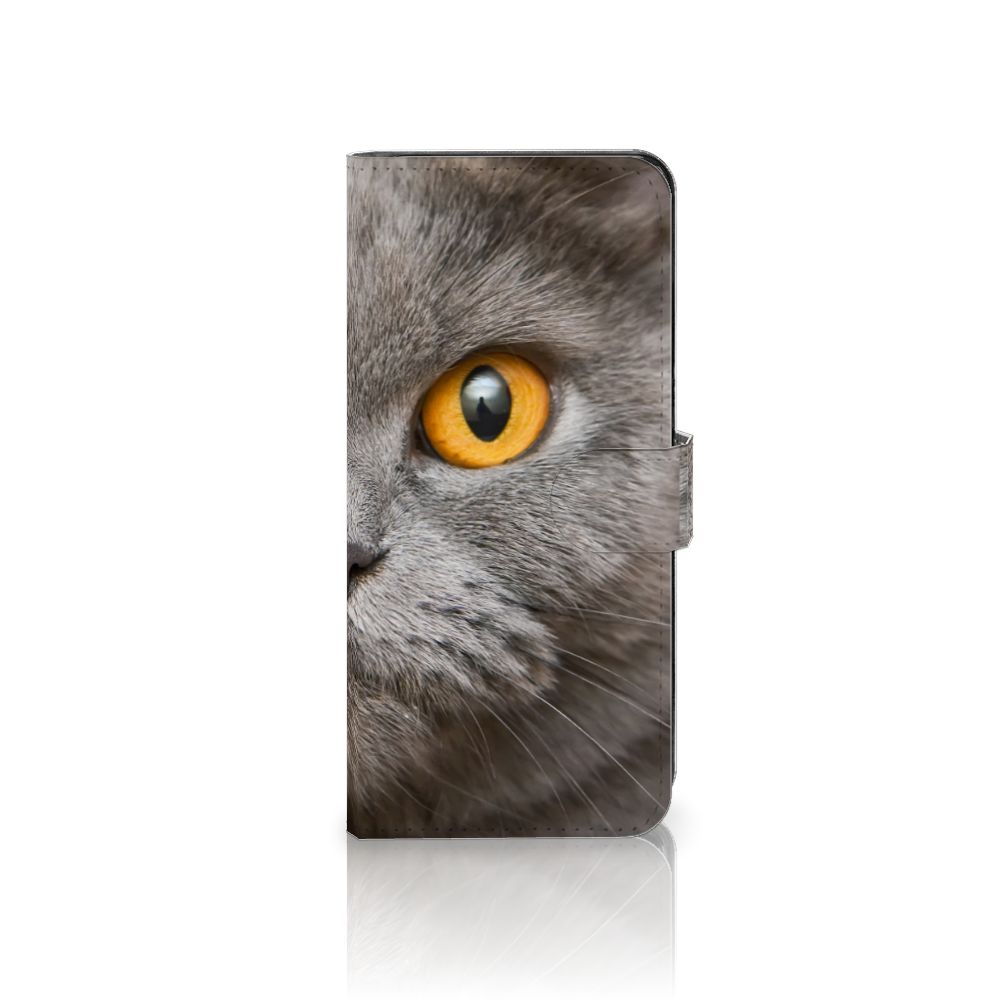 Telefoonhoesje met Pasjes OPPO A98 5G Britse Korthaar met afbeelding van kat