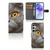 Telefoonhoesje met Pasjes Samsung Galaxy A55 Britse Korthaar met intense blik en pasjeshouder.