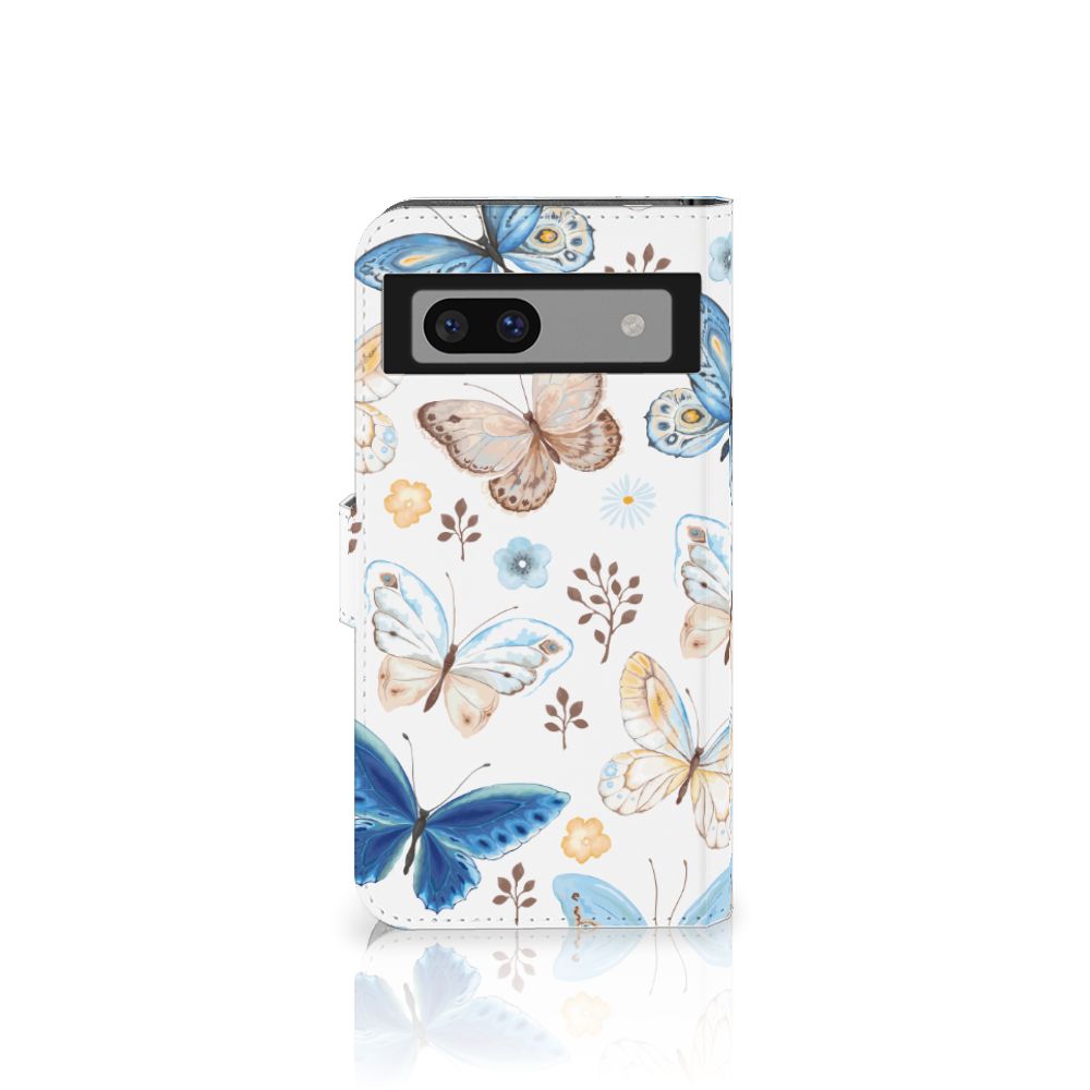 Google Pixel 7A Telefoonhoesje met Pasjes Vlinder voorkant