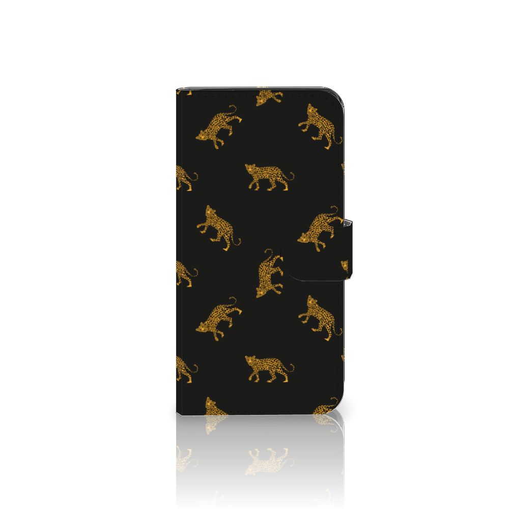 Google Pixel 8A Telefoonhoesje met Pasjes Leopards zijkant