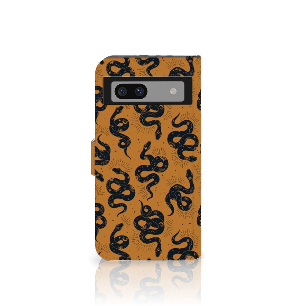 Google Pixel 8A Telefoonhoesje met Pasjes Slangen aanzicht