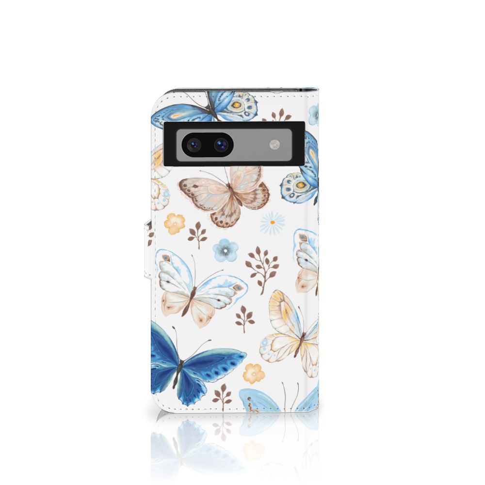 Google Pixel 8A Telefoonhoesje met Pasjes Vlinder vooraanzicht