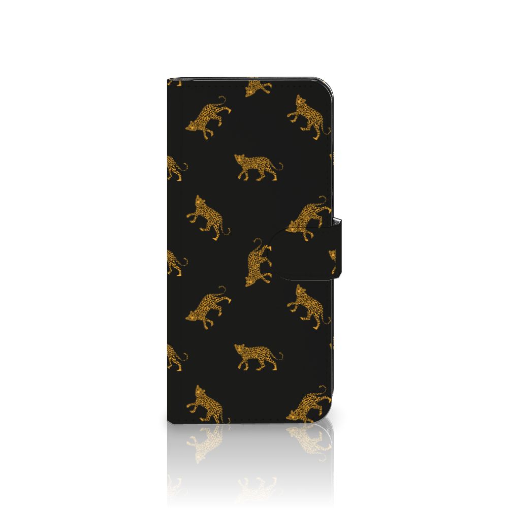 Motorola Edge 40 Telefoonhoesje met Pasjes Leopards vooraanzicht