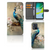 Telefoonhoesje met Pasjes voor Motorola Moto E13 4G Vintage Pauwen