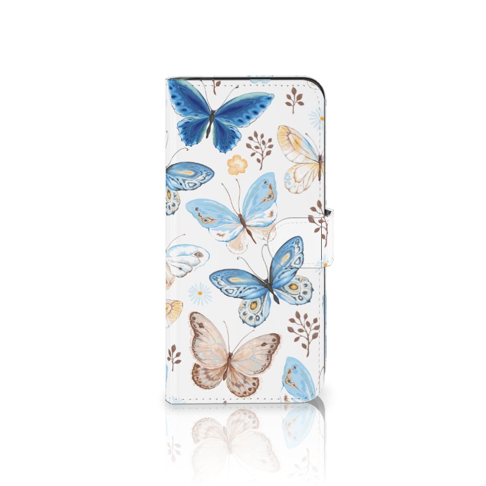 Motorola Moto G24 G04 G24 Power Telefoonhoesje met Pasjes Vlinder aanzicht