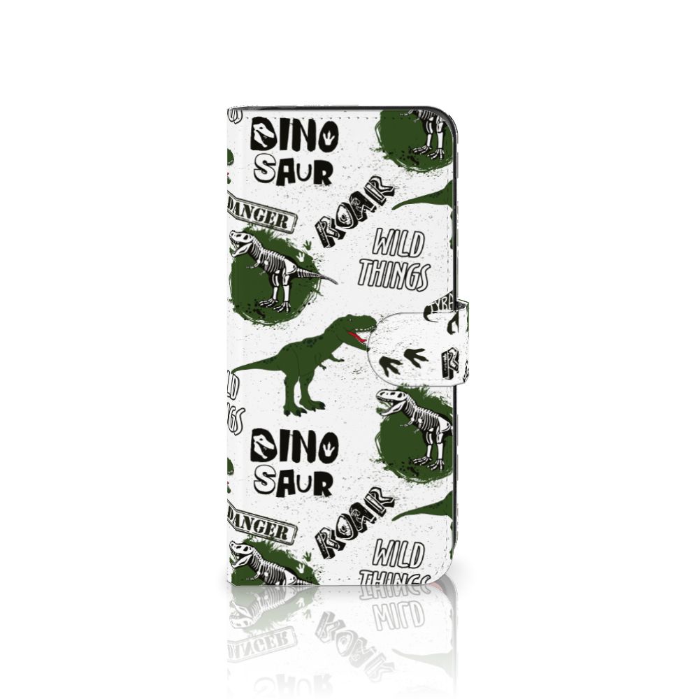 Motorola Moto G84 Telefoonhoesje met Pasjes Dinosaurus design voorkant