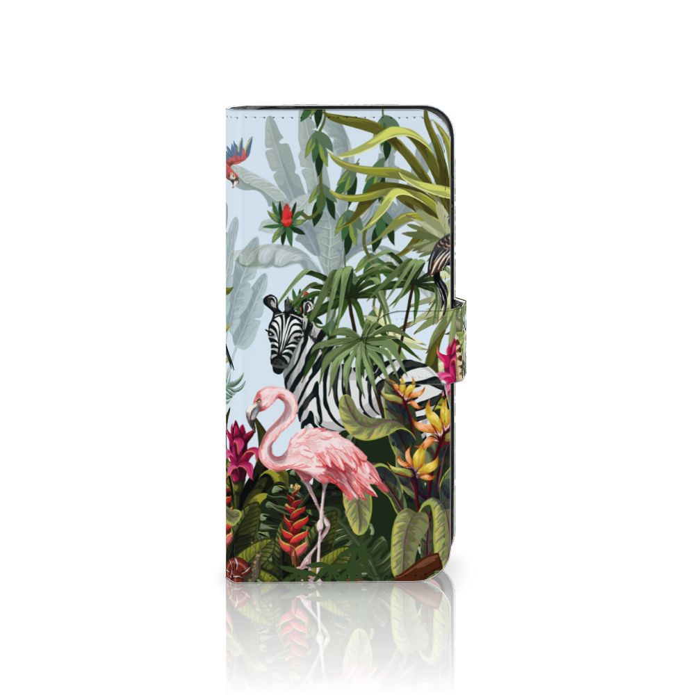 Motorola Moto G84 Telefoonhoesje met Pasjes Jungle stijl dieren aanzicht