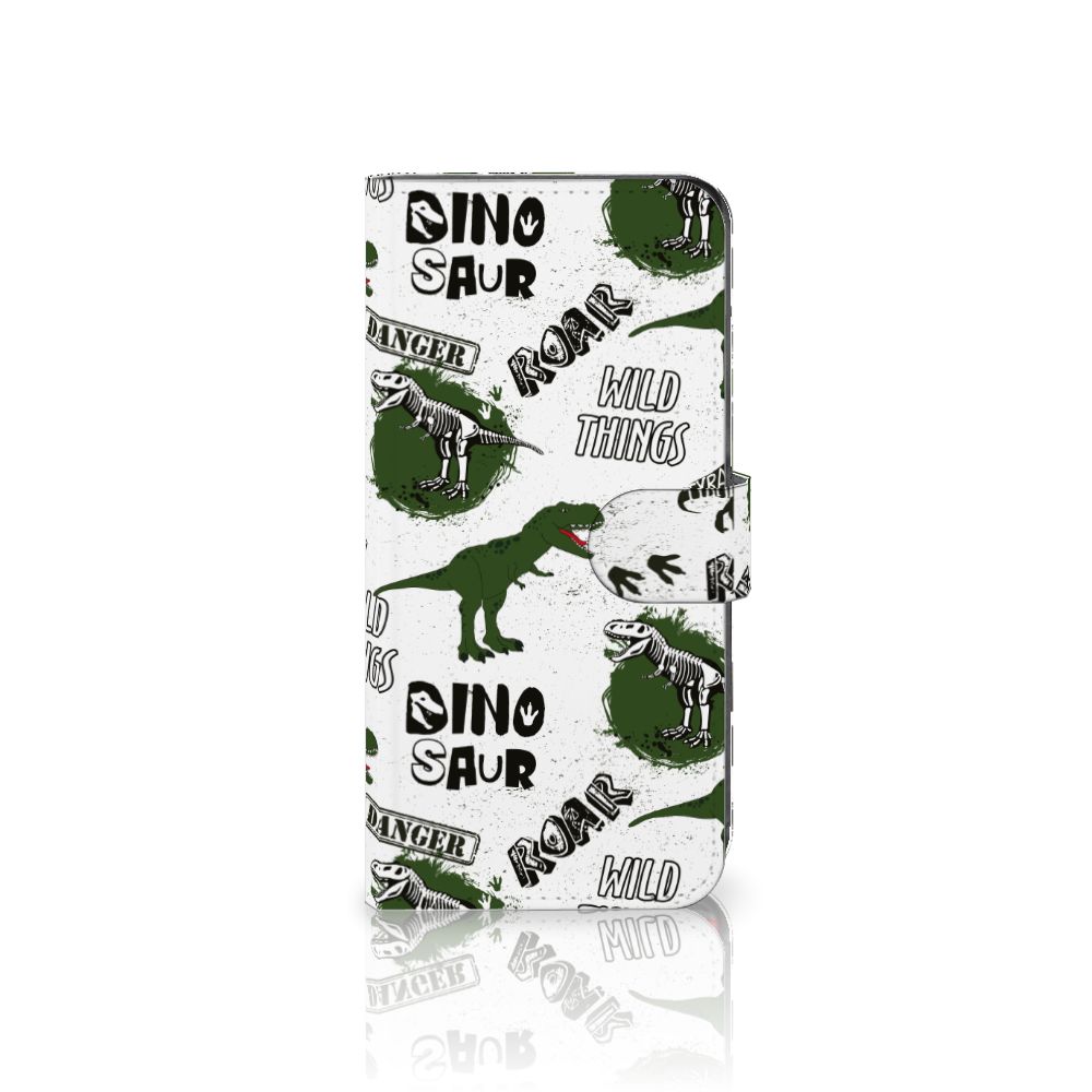 Motorola Moto G85 Telefoonhoesje met Pasjes Dinosaurus design vooraan
