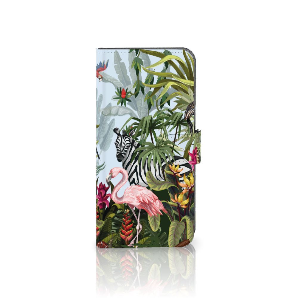 Nokia C12 Telefoonhoesje met Pasjes Jungle ontwerp voorzijde
