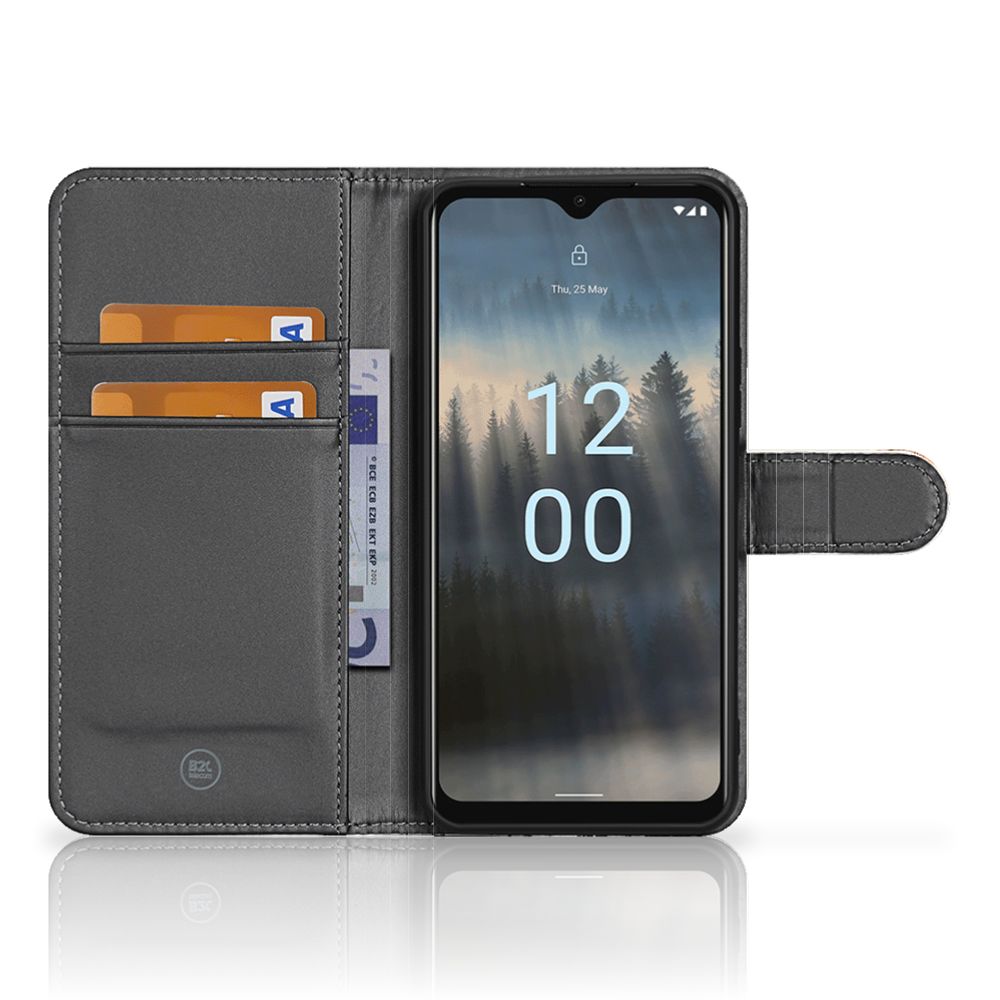 Nokia C12 Telefoonhoesje met Pasjes Paard aanzicht binnenzijde met pasjes