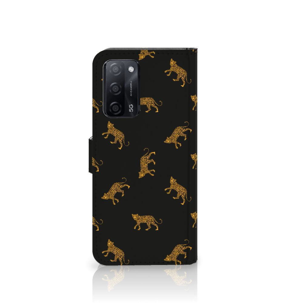 Telefoonhoesje met Pasjes voor OPPO A16/A16s/A54s Leopards