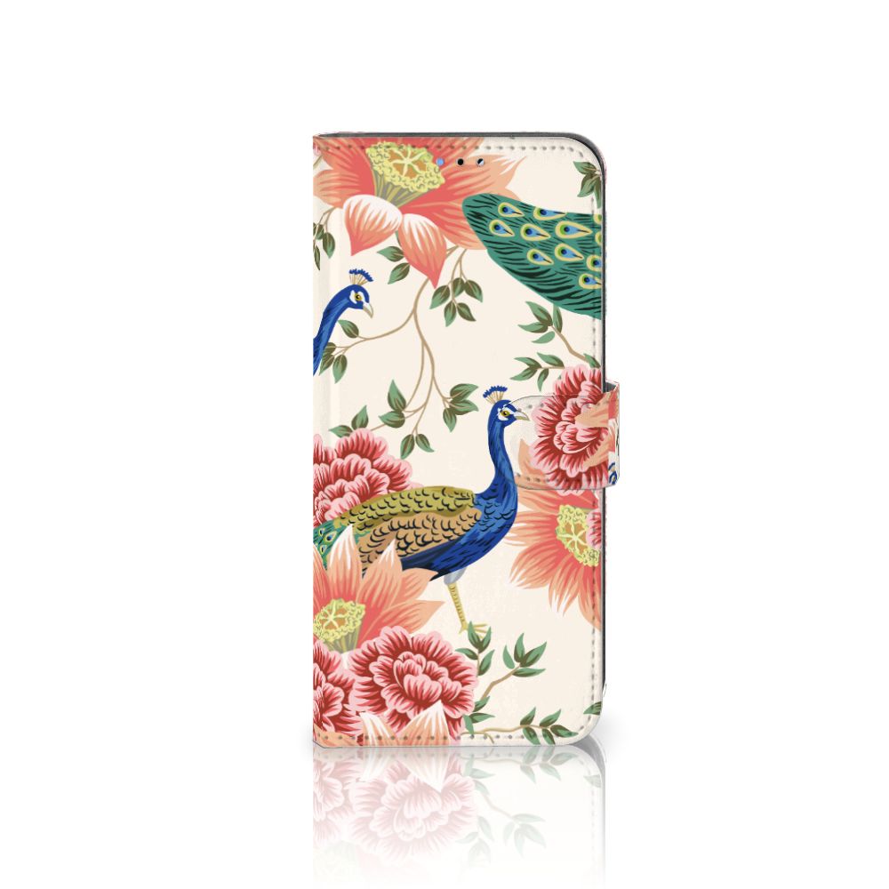 Telefoonhoesje met Pasjes voor OPPO A16/A16s/A54s Pink Peacock