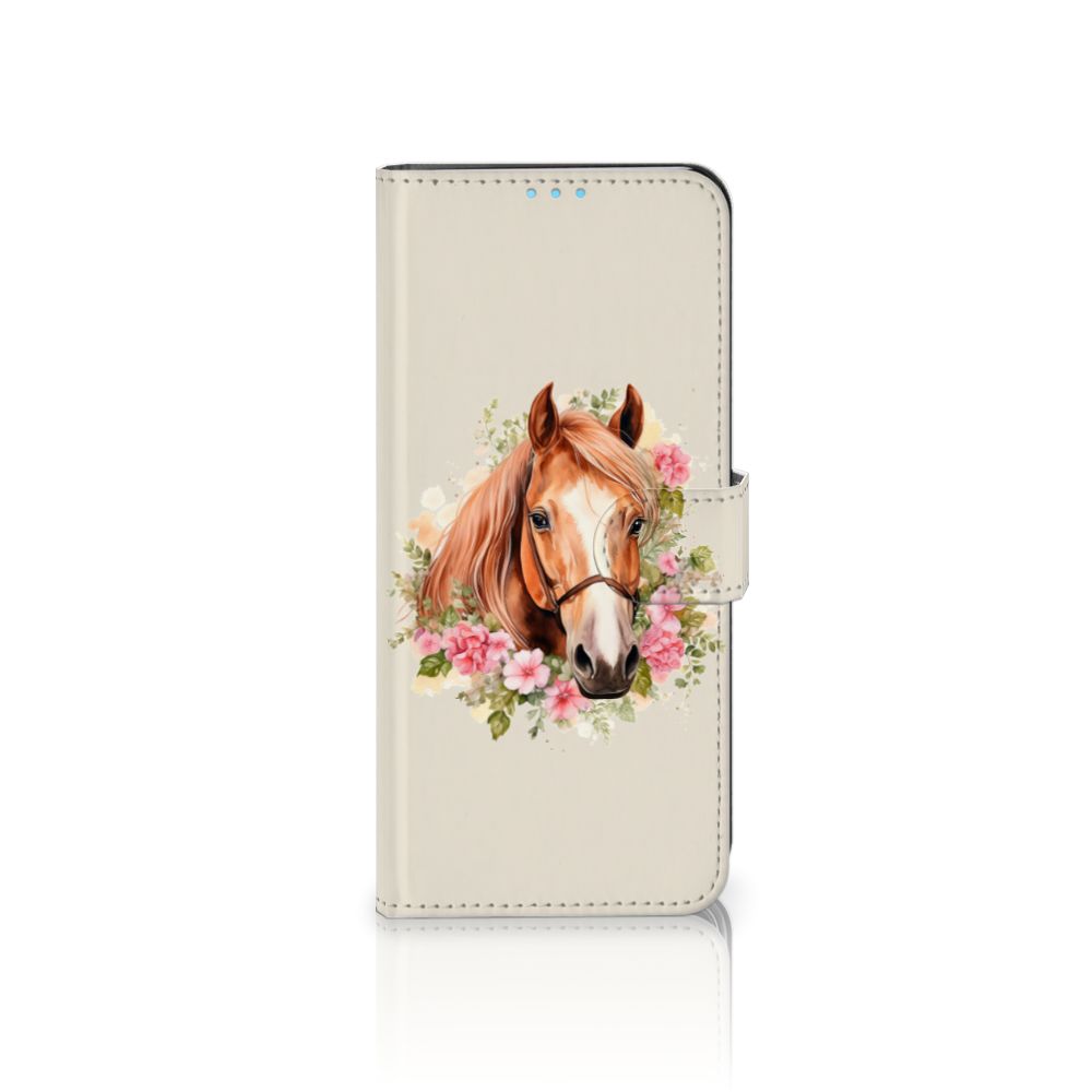 Telefoonhoesje met Pasjes voor OPPO A72 | OPPO A52 Paard ontwerp voorkant