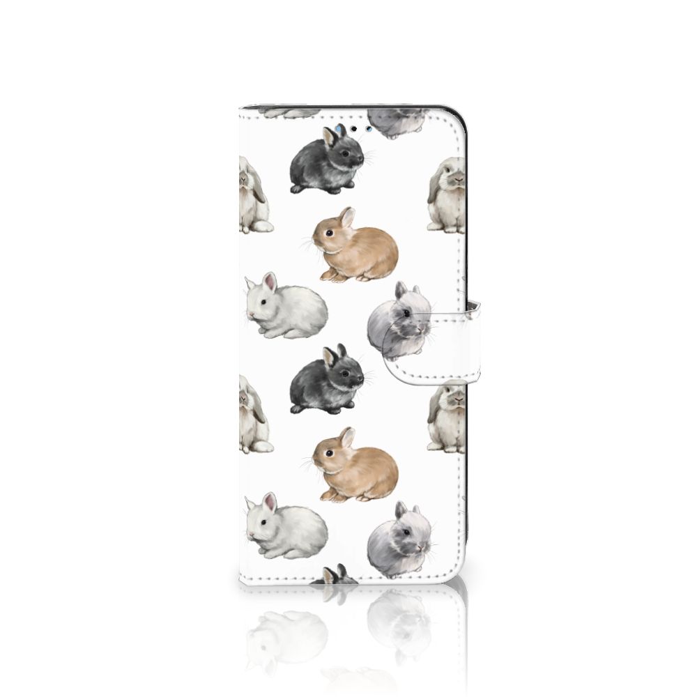 OPPO A77 5G A57 5G Telefoonhoesje met Pasjes Konijntjes vooraanzicht