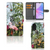 Telefoonhoesje met Pasjes voor OPPO A78 5G | A58 5G Jungle met kleurrijk jungle design 🌴 en ruimte voor drie pasjes.