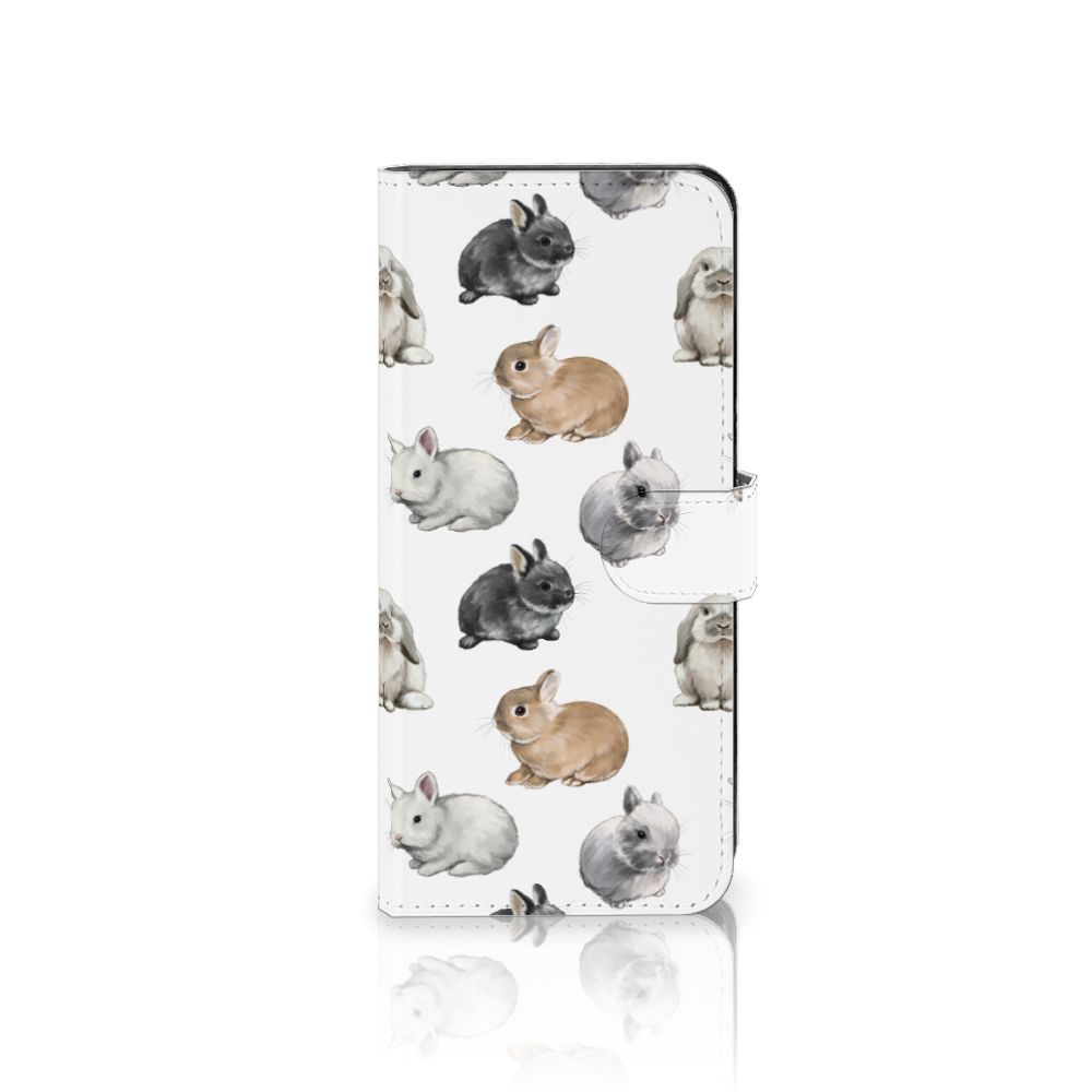 OPPO A98 5G Telefoonhoesje met Pasjes Konijntjes vooraanzicht