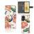 Telefoonhoesje met Pasjes voor OPPO Reno8 T 4G Pink Peacock met bloemen en pauwen, stijlvol en functioneel.