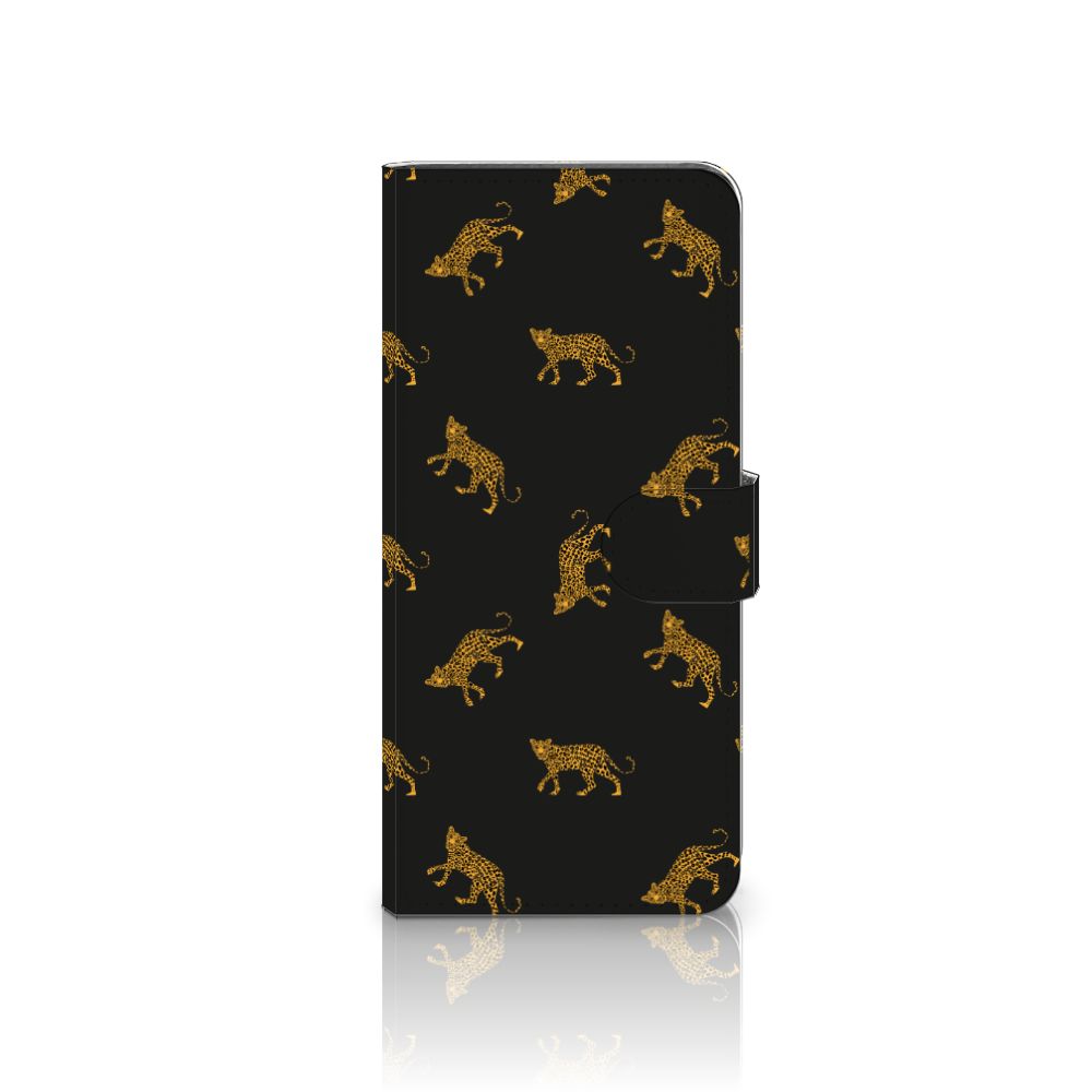 OnePlus 13 Telefoonhoesje met Pasjes Leopards zijaanzicht