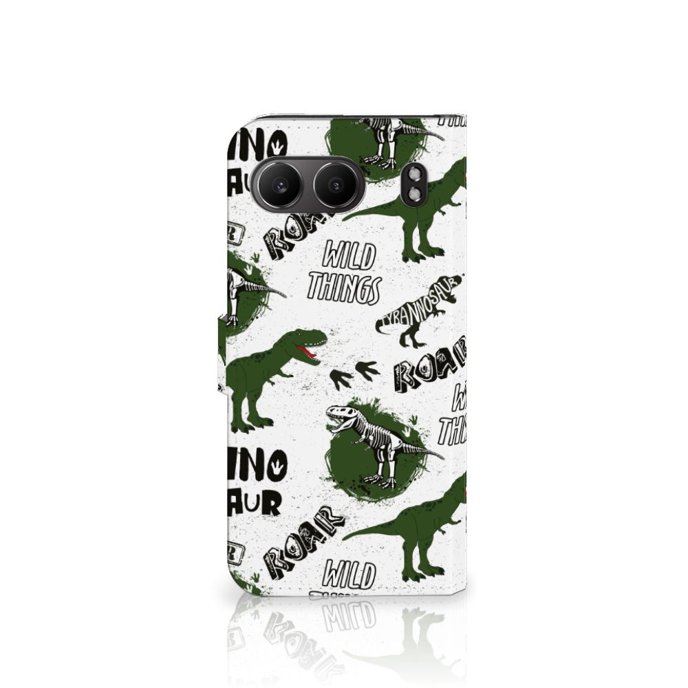 OnePlus Nord 4 Telefoonhoesje met Pasjes Dinosaurus design voorkant