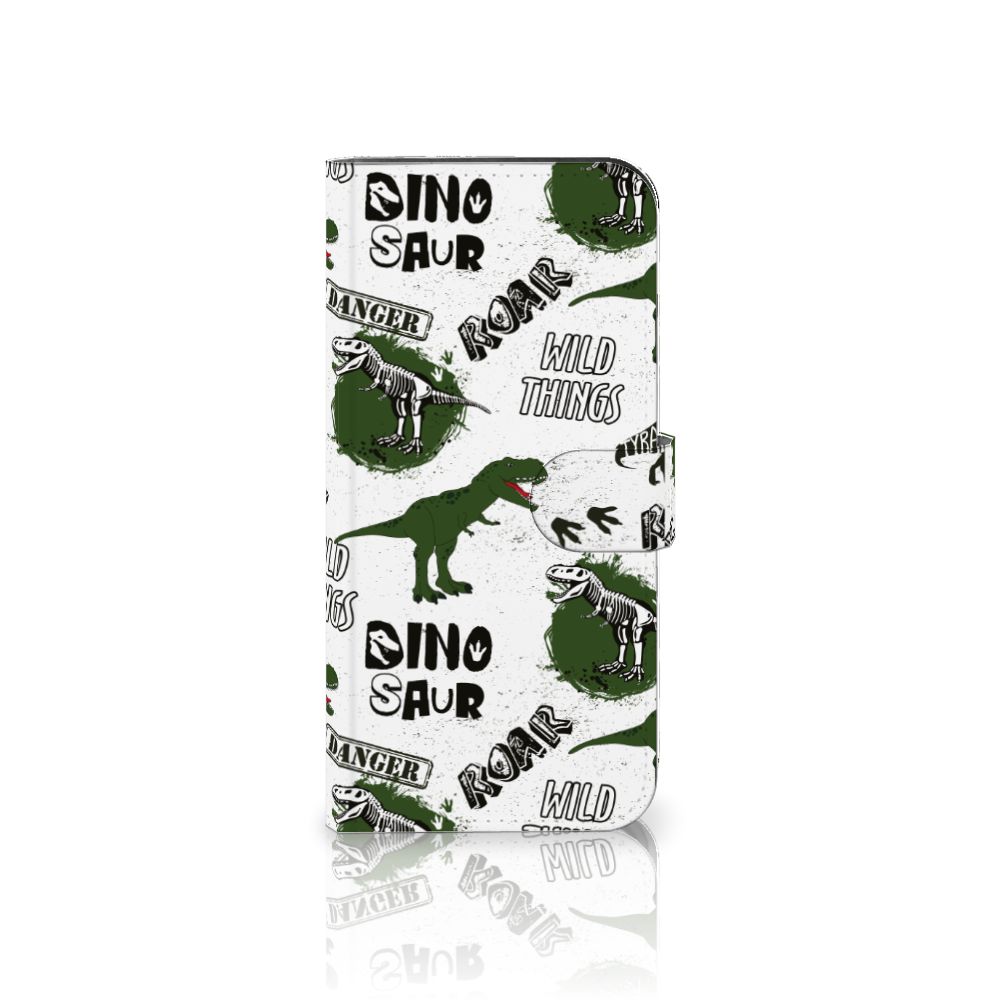 OnePlus Nord 4 Telefoonhoesje met Pasjes Dinosaurus design vooraanzicht