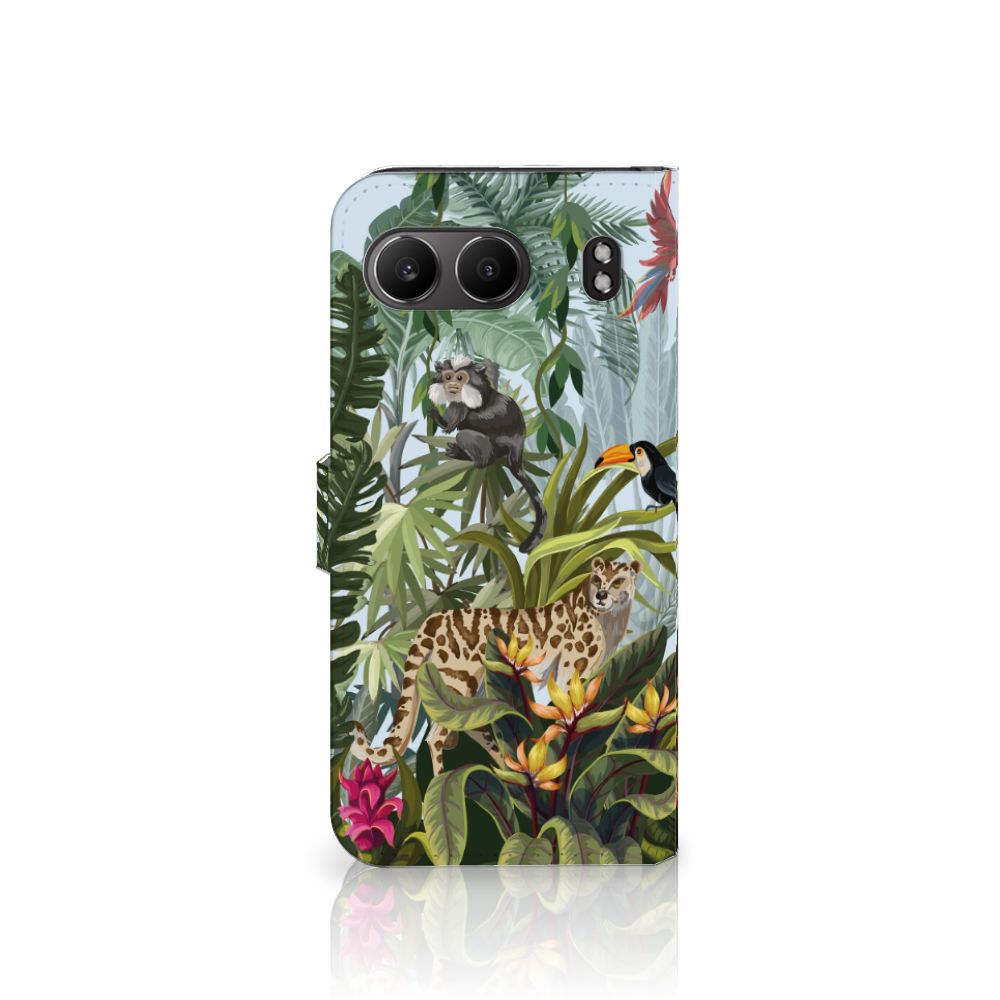OnePlus Nord 4 Telefoonhoesje met Pasjes Jungle design aanzicht