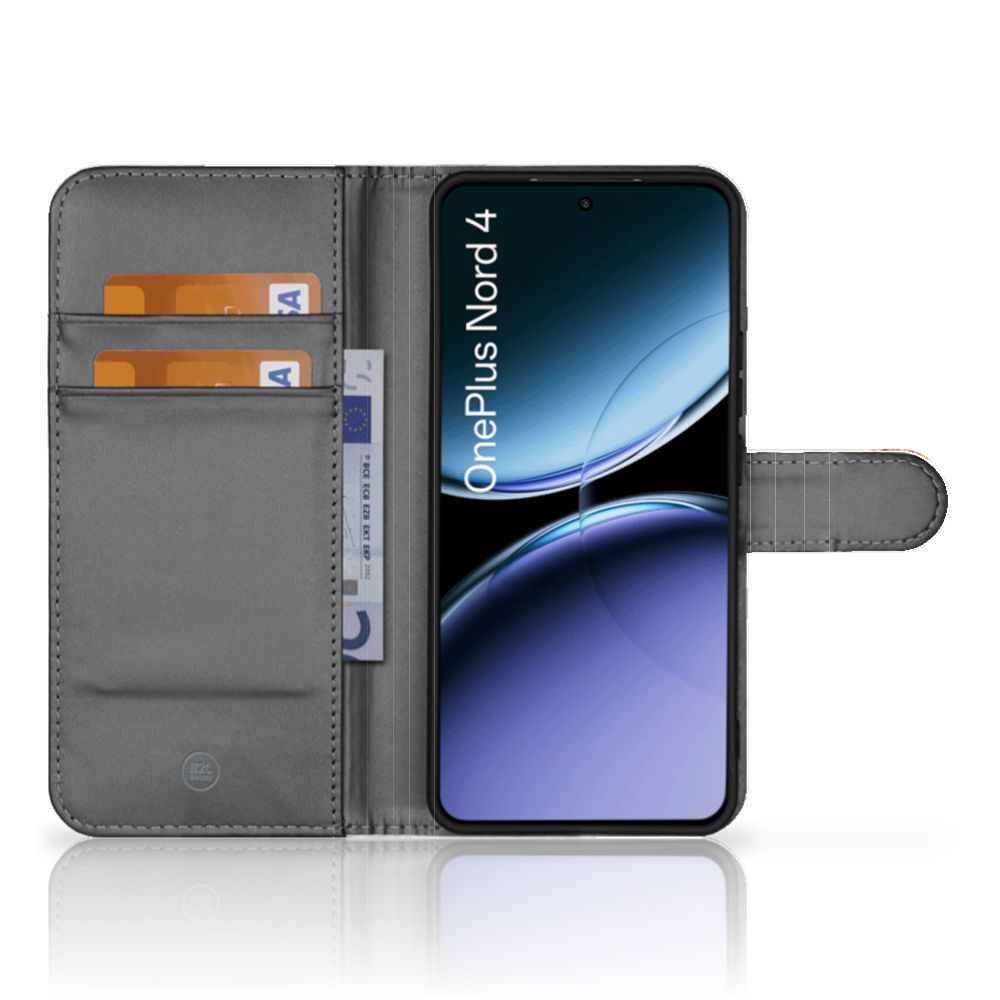 Telefoonhoesje met Pasjes voor OnePlus Nord 4 Paard hoesje design binnenaanzicht