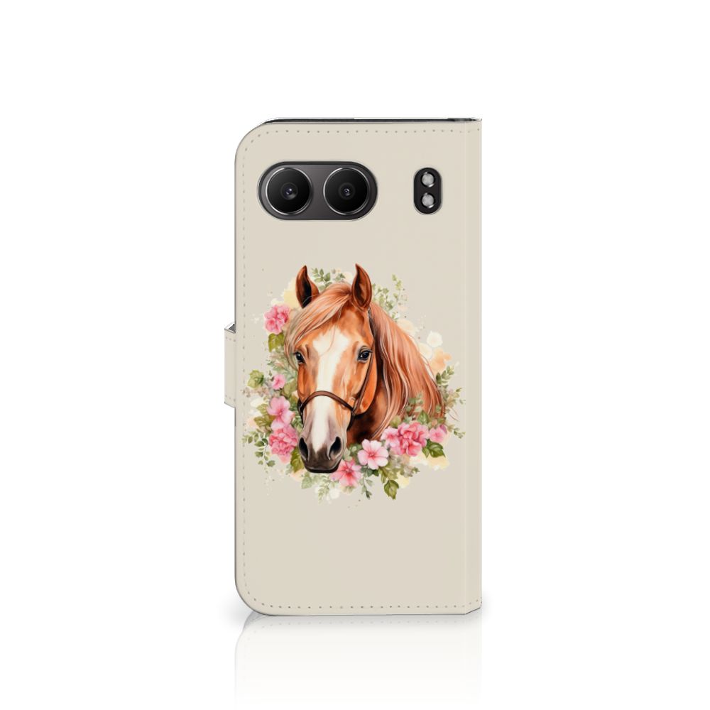 OnePlus Nord 4 Telefoonhoesje met Pasjes Paard vooraanzicht