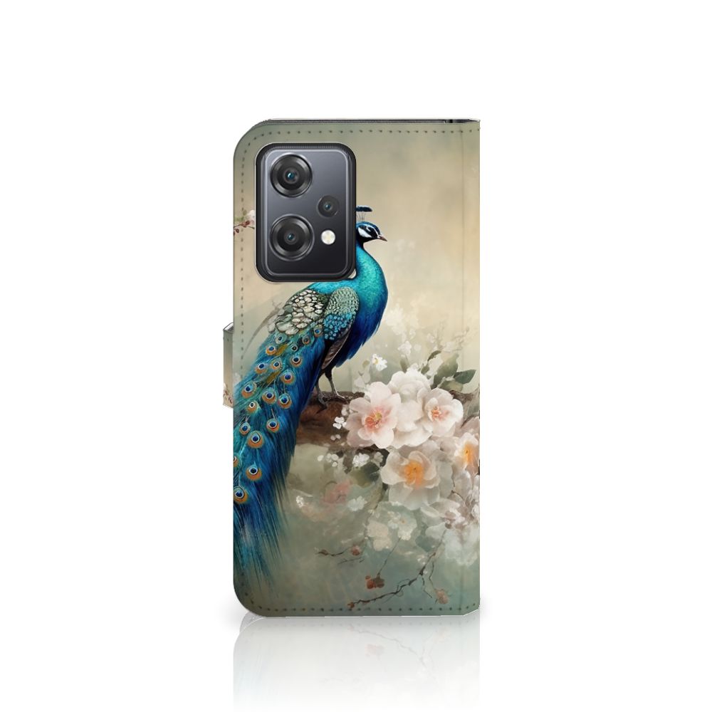 OnePlus Nord CE 2 Lite Telefoonhoesje met Pasjes Vintage Pauwen voorkant