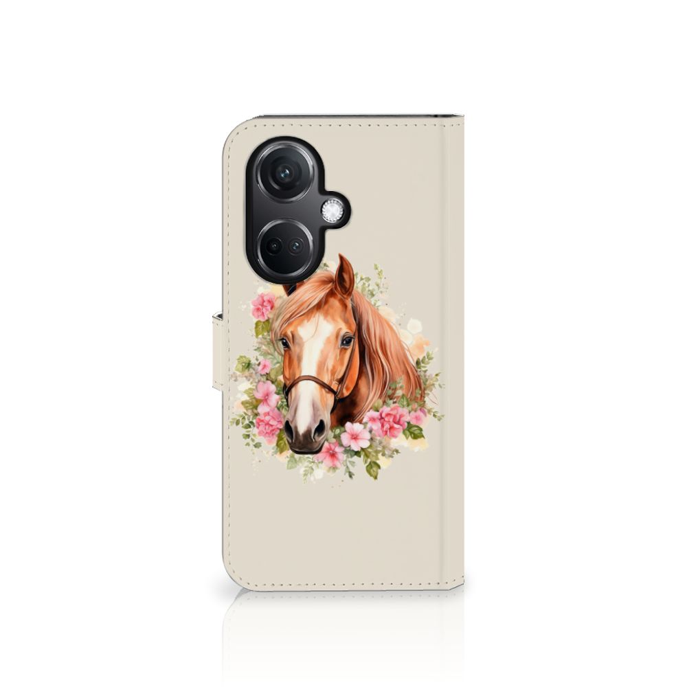 OnePlus Nord CE 3 Telefoonhoesje met Pasjes Paard aanzicht