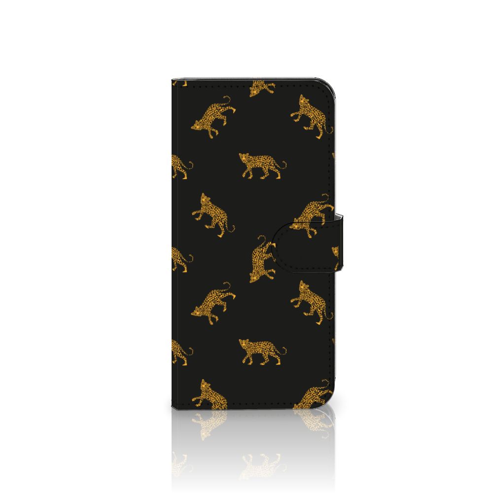 Telefoonhoesje met Pasjes voor PPO A57 | A57s | A77 4G Leopards le_opprint zij aanzicht