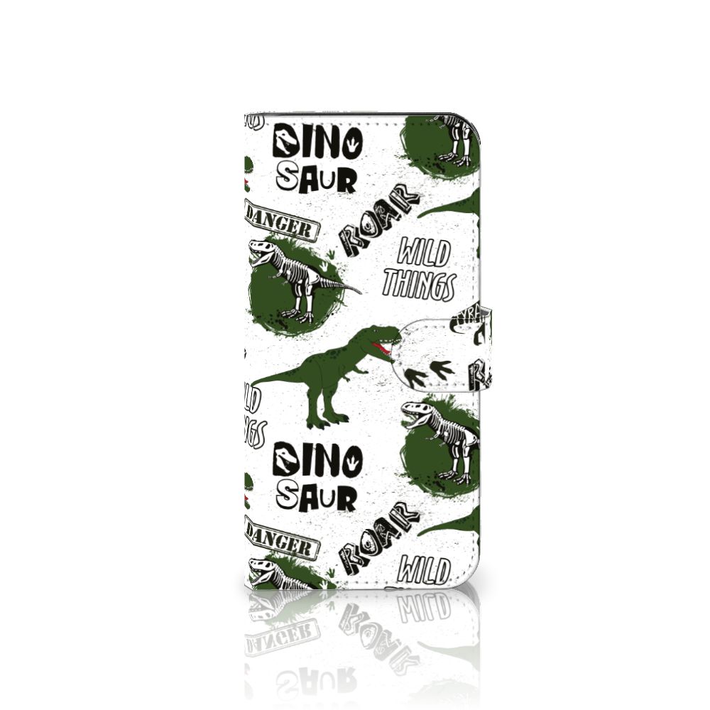 Samsung Galaxy A04e Telefoonhoesje met Pasjes Dinosaurus voorkant