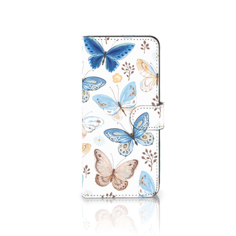Telefoonhoesje met Pasjes voor Samsung Galaxy A14 4G Vlinder met kleurrijke vlinders ontwerp.