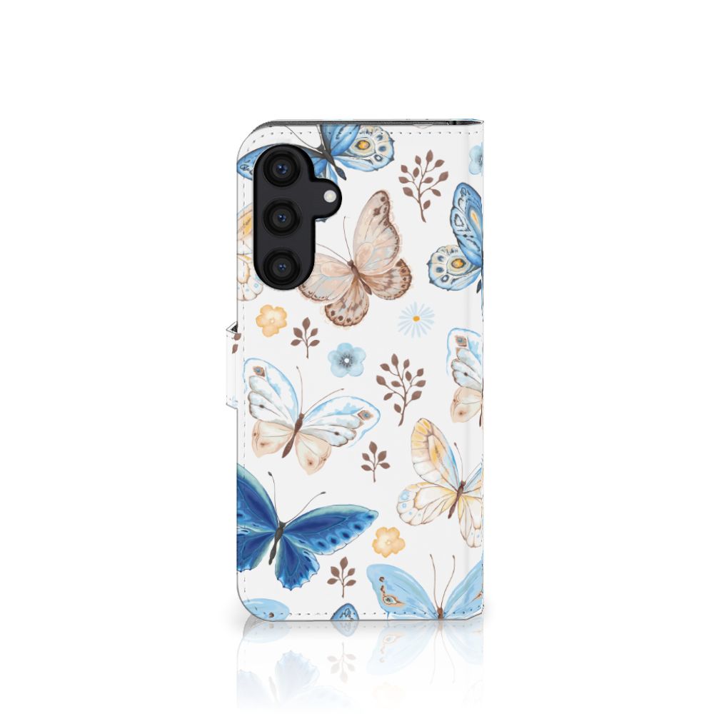 Samsung Galaxy A15 Telefoonhoesje met Pasjes Vlinder zijaanzicht
