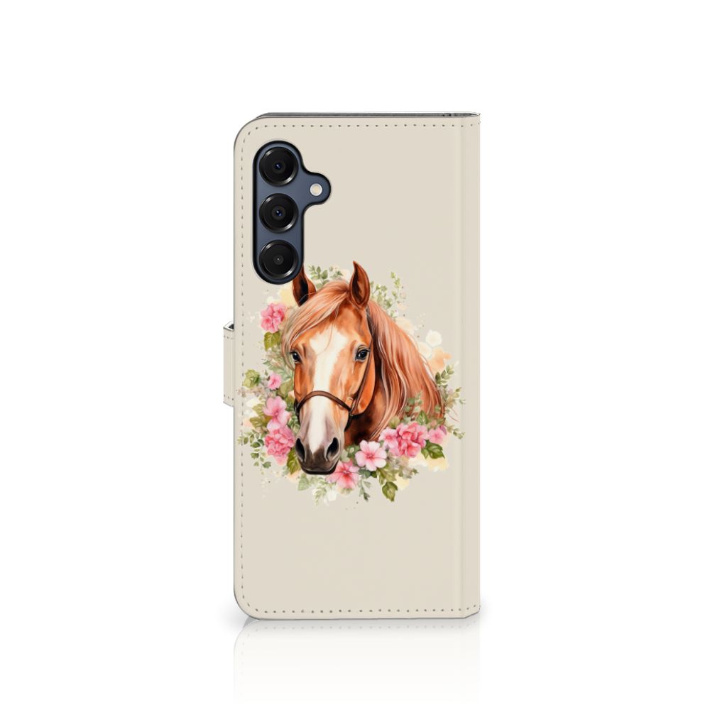 Samsung Galaxy A16 4G/5G Telefoonhoesje met Pasjes Paard voorkant
