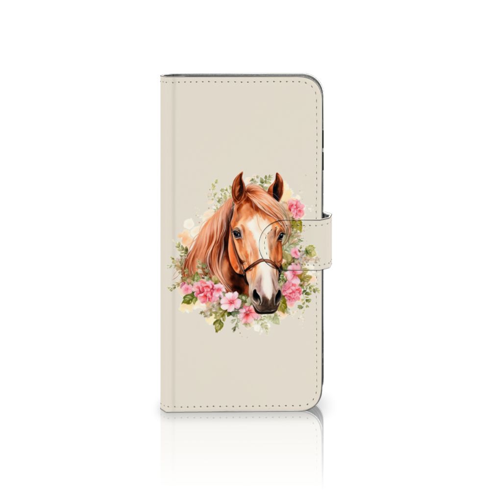Samsung Galaxy A16 4G/5G Telefoonhoesje met Pasjes Paard voorkant