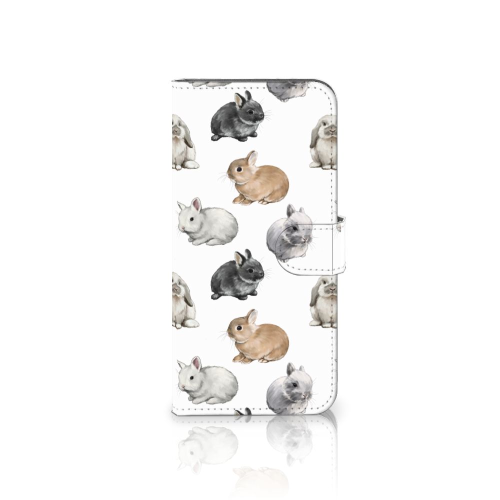 Samsung Galaxy A24 4G Telefoonhoesje met Pasjes Konijntjes design voorkant