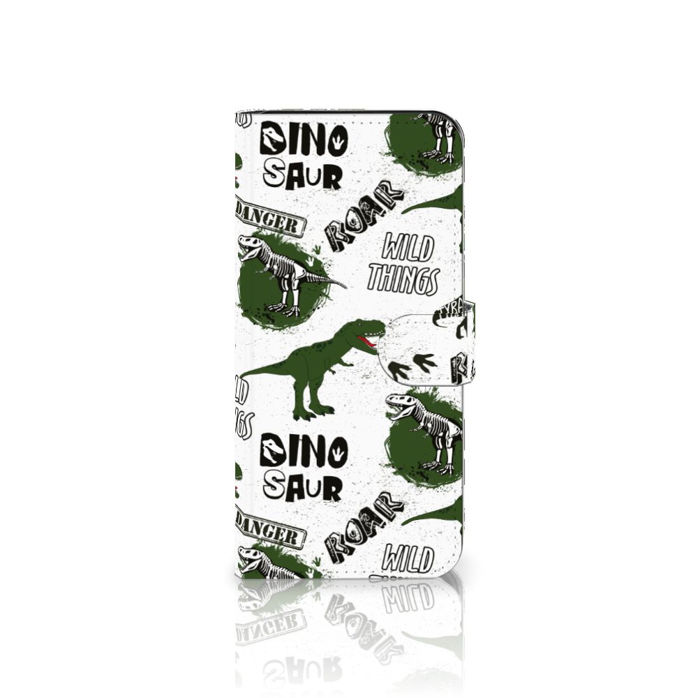 Samsung Galaxy A36 Telefoonhoesje met Pasjes Dinosaurus dino design aanzicht
