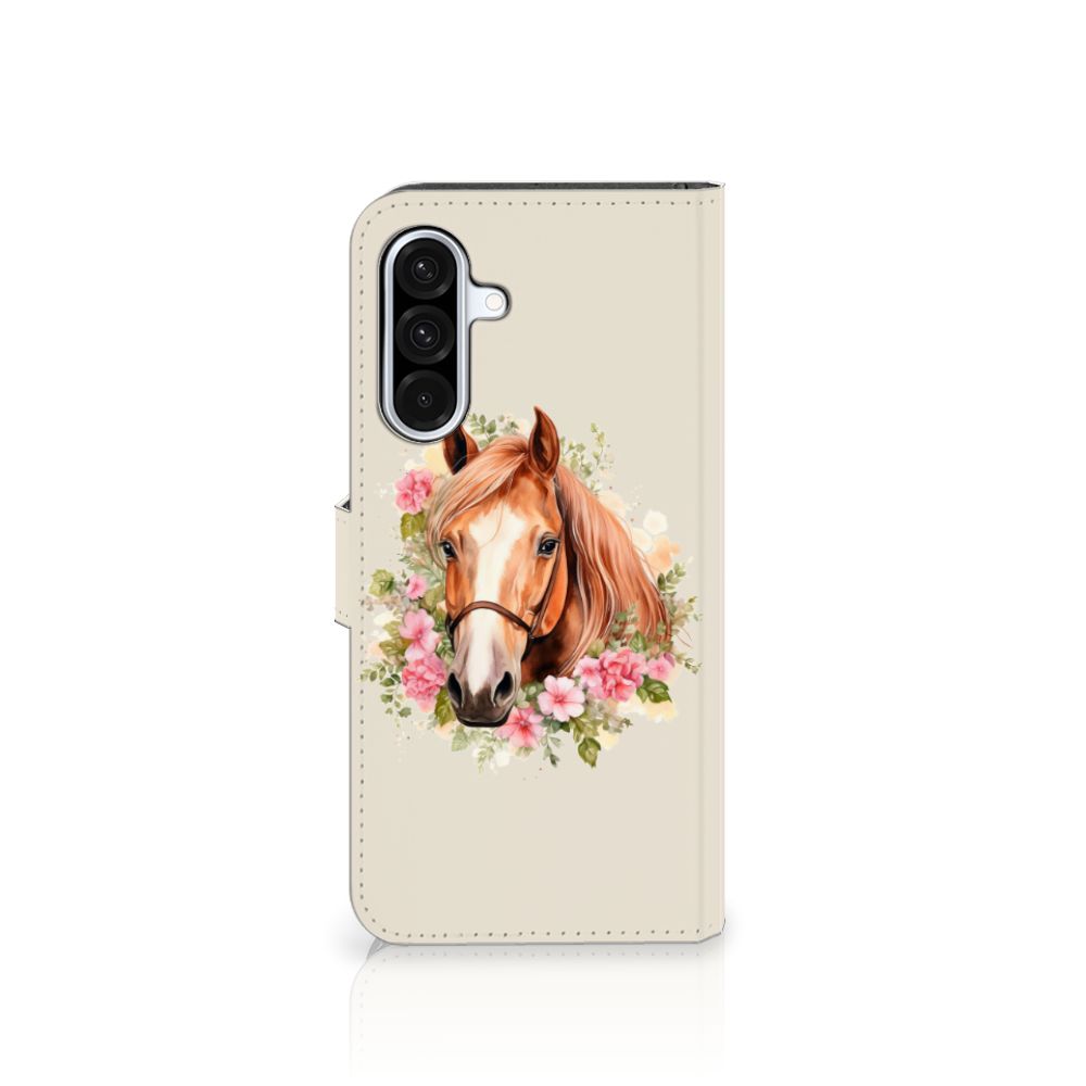Samsung Galaxy A36 Telefoonhoesje met Pasjes Paard voorzijde