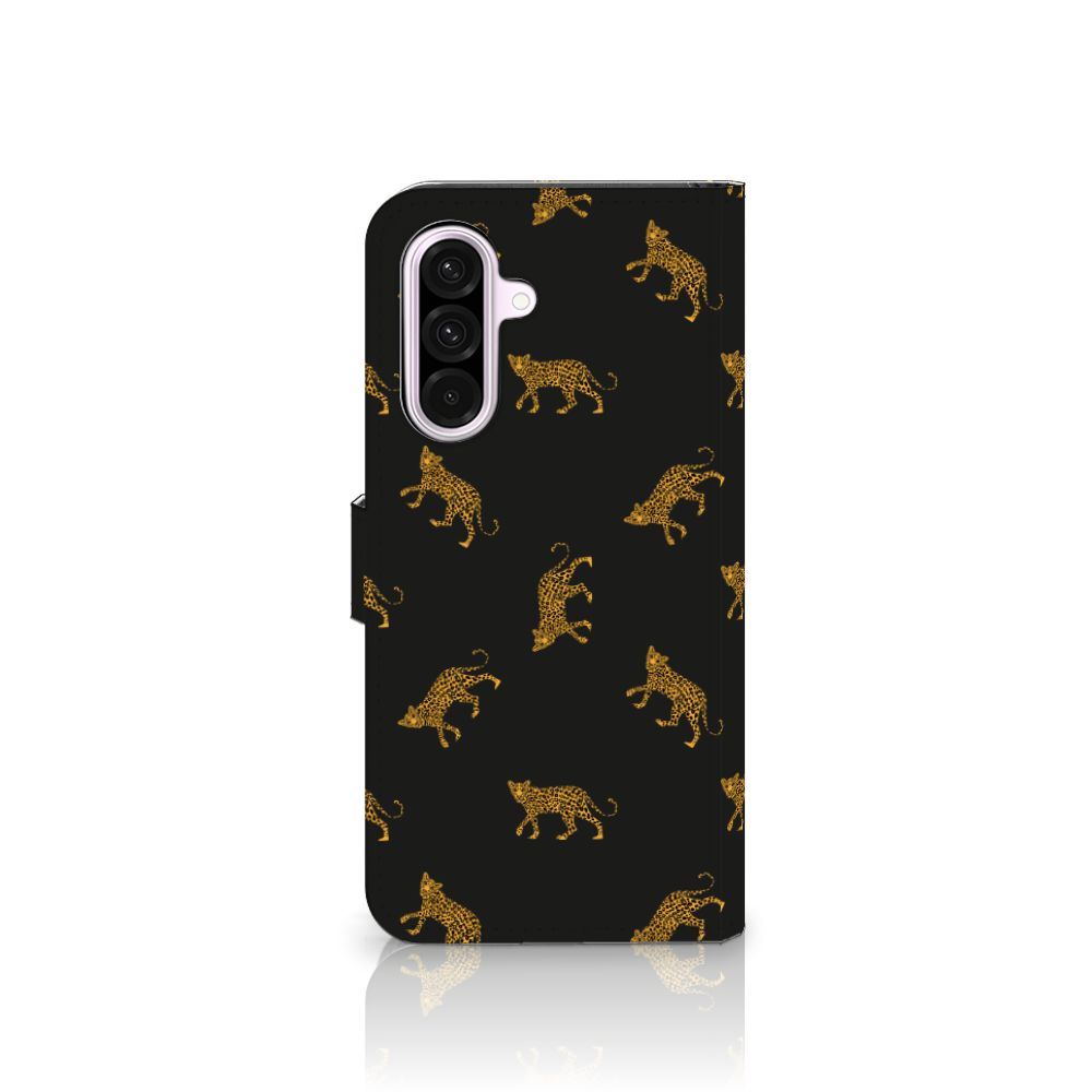 Samsung Galaxy A56 Telefoonhoesje met Pasjes Leopards voorkant