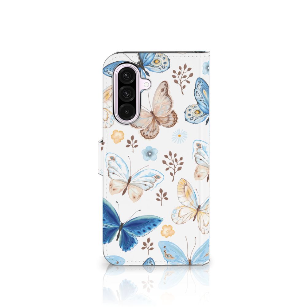 Samsung Galaxy A56 Telefoonhoesje met Pasjes Vlinder achteraanzicht
