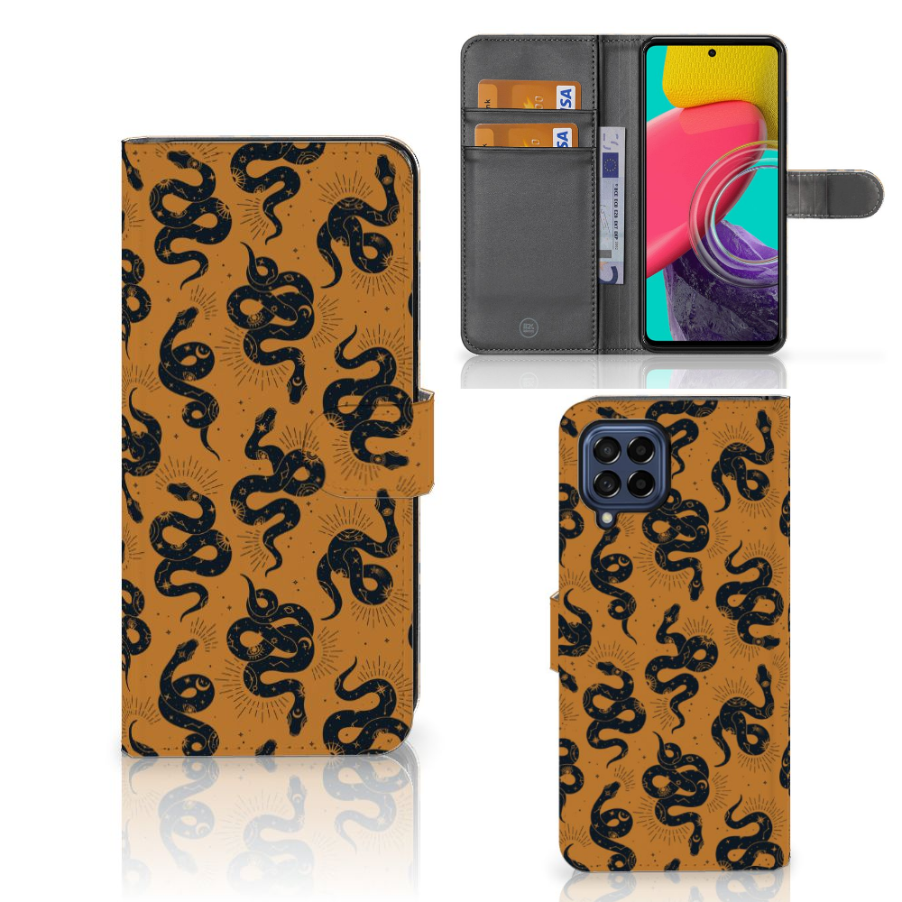 Telefoonhoesje met Pasjes voor Samsung Galaxy M53 Snakes