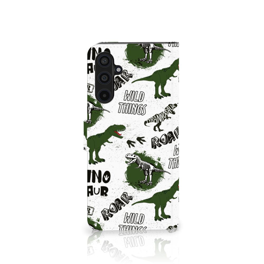 Samsung Galaxy M54 Telefoonhoesje met Pasjes Dinosaurus design voorkant