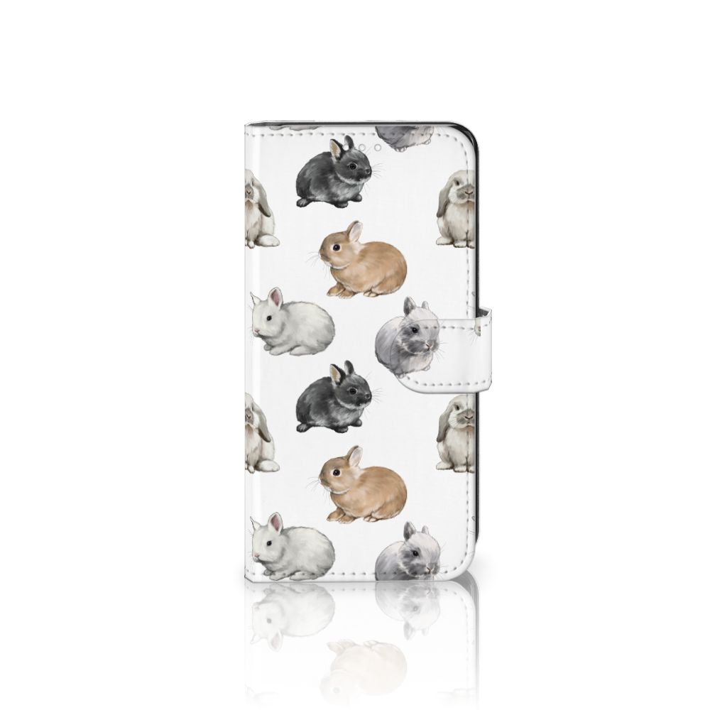 Samsung Galaxy S21 FE Telefoonhoesje met Pasjes Konijntjes design voorkant