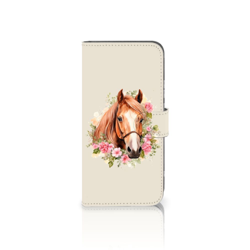 Samsung Galaxy S23 Plus Telefoonhoesje met Pasjes Paard voorkant