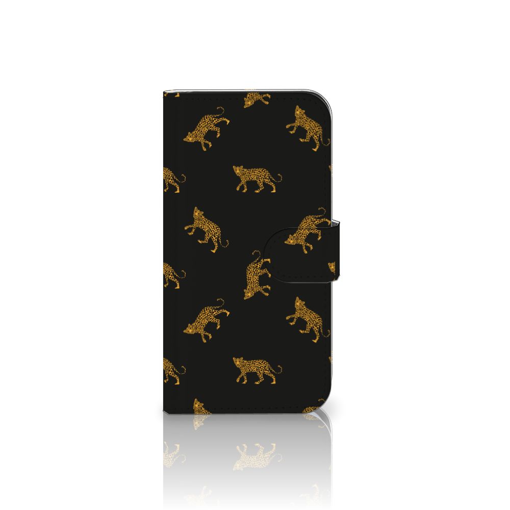 Samsung Galaxy S25 Telefoonhoesje met Pasjes Leopards voorkant