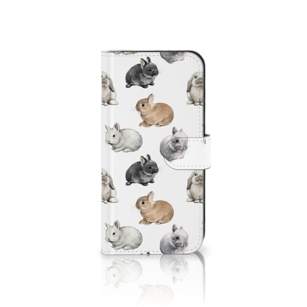 Samsung Galaxy S25 Plus Telefoonhoesje met Pasjes Konijntjes voorkant