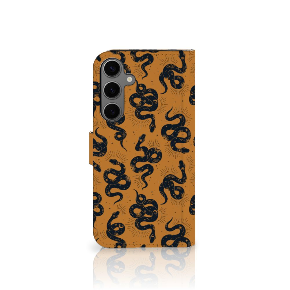 Samsung Galaxy S25 Plus Telefoonhoesje met Pasjes Snakes achteraanzicht