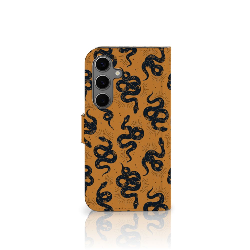 Samsung Galaxy S25 Telefoonhoesje met Pasjes Snakes zij-aanzicht