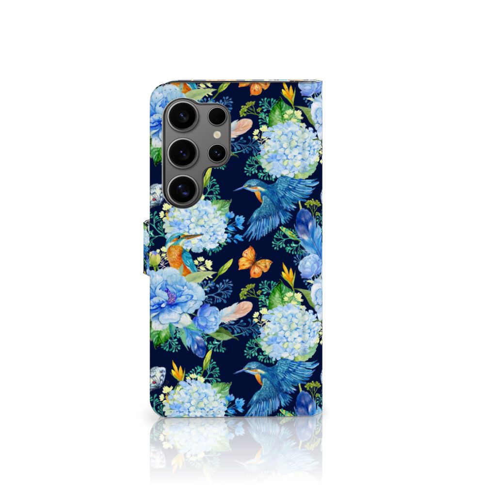 Samsung Galaxy S25 Ultra Telefoonhoesje met Pasjes IJsvogel design voorkant