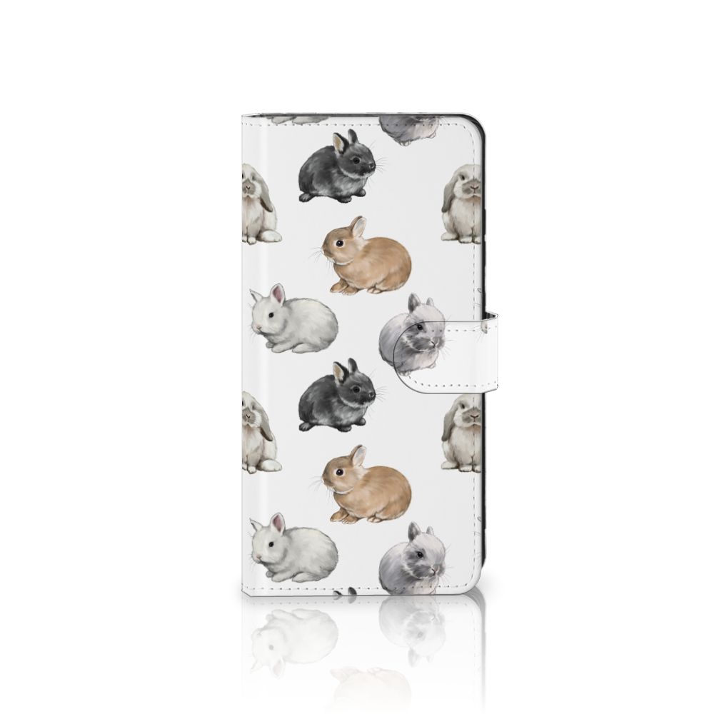 Samsung Galaxy S25 Ultra Telefoonhoesje met Pasjes Konijntjes voorkant